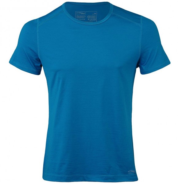 bio Shirt für Herren, Merinowolle und Seide in Sky