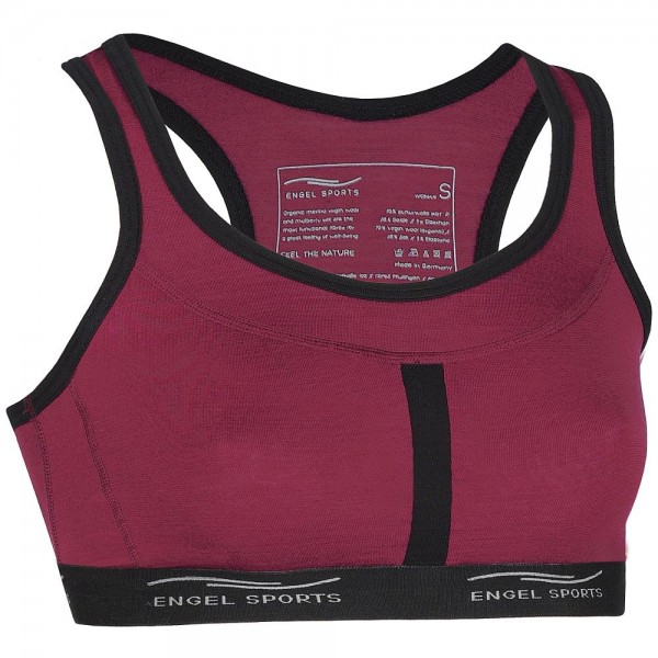 Bio Sport-BH, Bustier aus rein natürlichen Fasern - Bordeaux