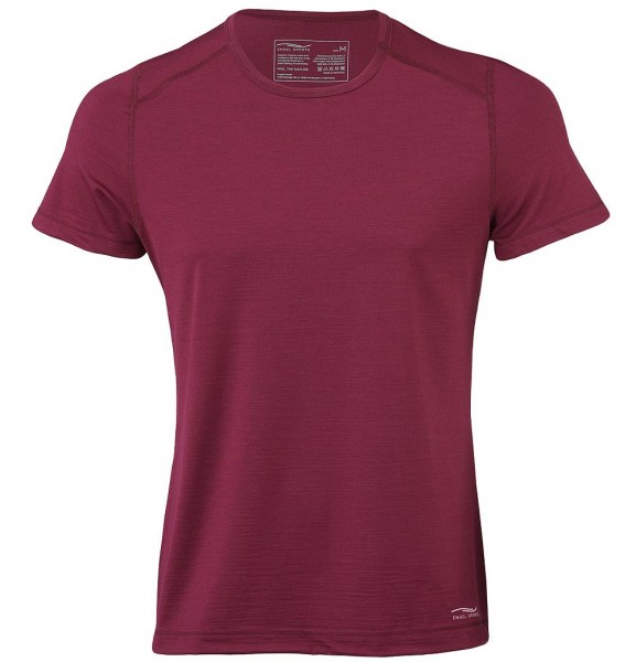 Bio Shirt für Herren, Merinowolle und Seide in tango
